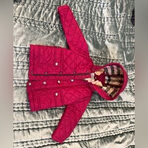 Burberry Bordeaux Hooded Puffer Jacket